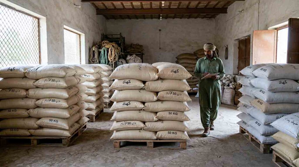 “Correct Fertilizer Bag Stacking Method in Pakistan – Prevent Damage”