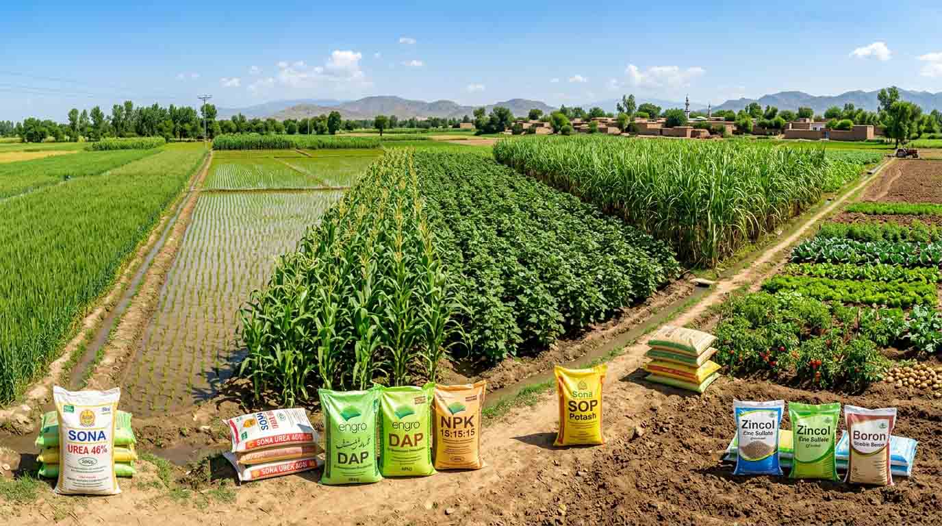 Best Fertilizer Combinations for Major Crops in Pakistan